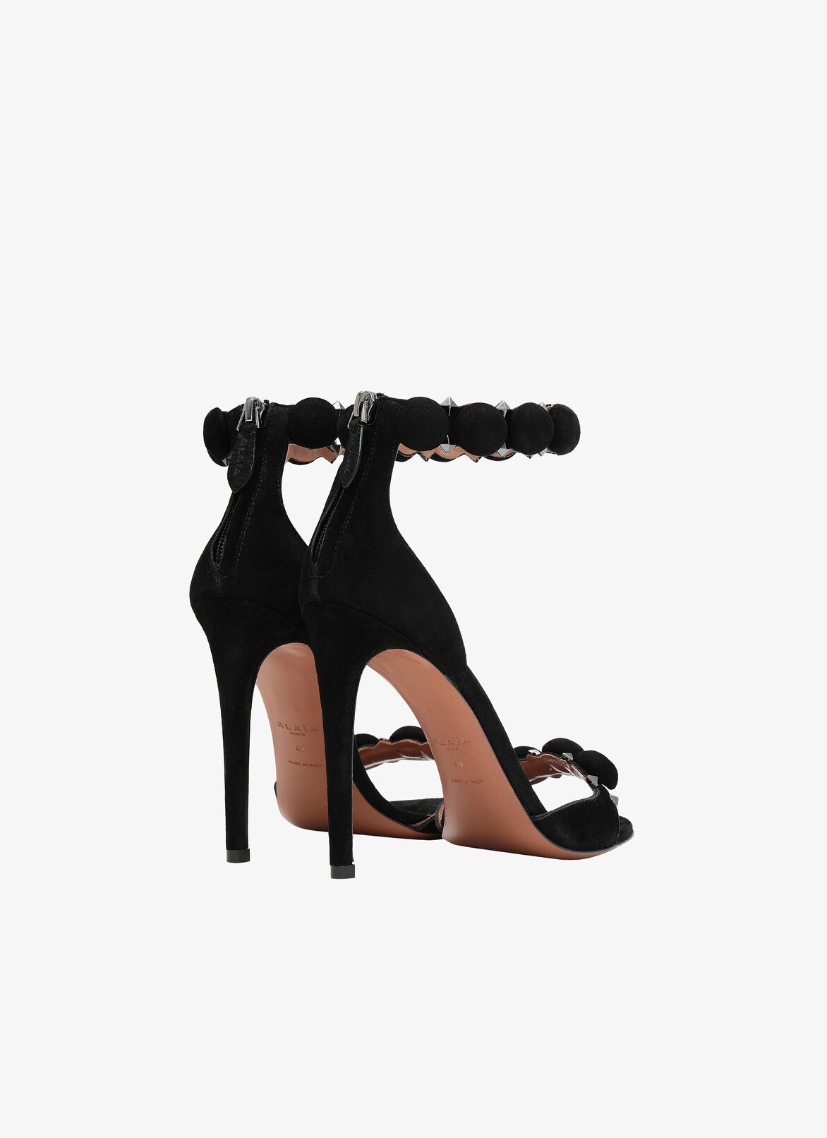 Bombe suede sandals
 ALAÏA BLACK BOMBE SUEDE SANDALS